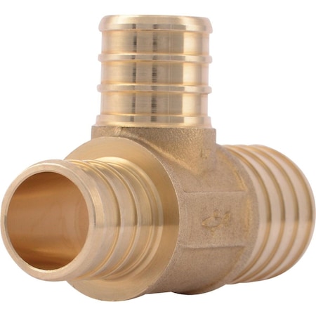 Sharkbite 1 In. x 3/4 In. x 3/4 In. Barb Reducing Brass PEX Tee UC414LFA